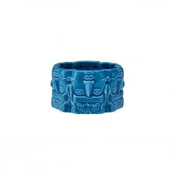 وعاء وجبات خفيفة سيراميك أزرق Karaca X İst Collection Medusa