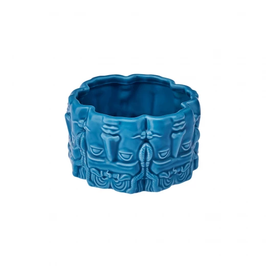 Karaca X İst Collection Medusa Blue Ceramic Snack Bowl - karaca - Image 3