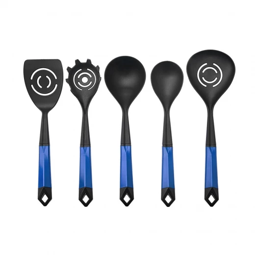Karaca Hardy Blue 6-Piece Serving Utensil Set with Stand - karaca - Image 2