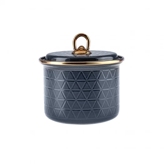 برطمان كاراجا كريستال صغير من المينا أنثراسايت 450 مل - تخزين المطبخ برطمان كاراجا كريستال صغير من المينا أنثراسايت 450 مل - تخزين المطبخ