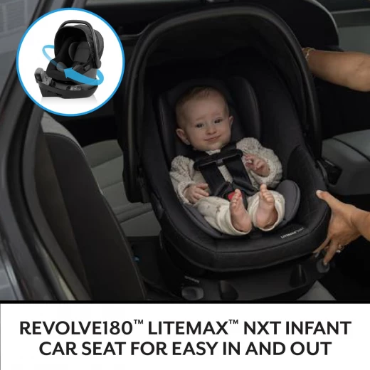 نظام السفر Evenflo Shyft Intuiti: عربة أطفال سوداء ومقعد سيارة LiteMax NXT - ايفين فلو - Image 9