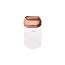 Karaca Dimple Cooper 900ml Glass Storage Container