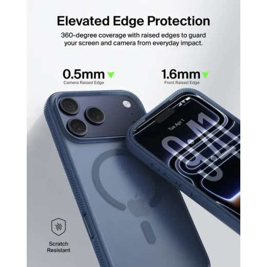 جراب Belkin SheerForce المقاوم للانزلاق لجهاز iPhone 17 Pro Max - أزرق كحلي - بيلكين - Image 2
