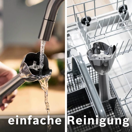 خلاط يدوي بوش ErgoMaster Series 6 MSM6M8X1، شفرات من الفولاذ المقاوم للصدأ، وصلة سيراميكية مقاومة للتآكل، تبريد هوائي، مفرمة، قاطع مكعبات، مضرب، بقدرة 1200 واط - بوش - Image 3