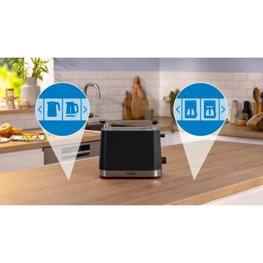 محمصة بوش MyMoment سوداء مدمجة TAT4M223 - شريحتين، تحكم متغير - بوش - Image 10