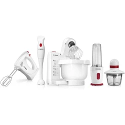 Bosch MMRP1000 electric food chopper 0.8 L 400 W Red Transparent White