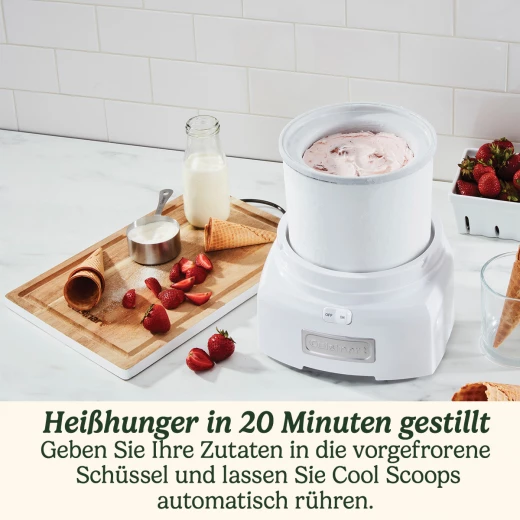 صانعة آيس كريم Cuisinart Cool Scoops سعة 1.4 لتر - حلويات مجمدة منزلية الصنع - كويزنارت - Image 3