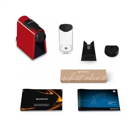 Nespresso Essenza Mini D30 Coffee Machine, Red | Includes Free Welcome Set of 7 Capsules  - Nespresso - Image 3