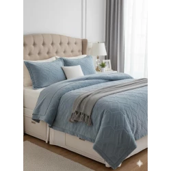 6-Piece Luxury Bedding Set – Comforter, Fitted Sheet, 4 Pillowcases – Micro Super Soft 300 GSM