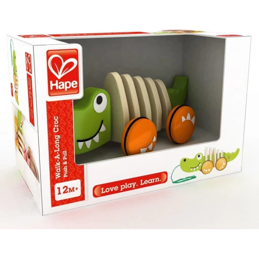 Hape Walk-A-Long Croc – Wooden Pull-Along Alligator Toy Promoting Walking Skills & Imaginative Play Hape Walk-A-Long Croc – Wooden Pull-Along Alligator Toy Promoting Walking Skills & Imaginative Play