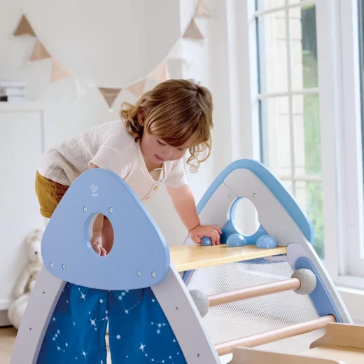 Hape 4-in-1 Climb 'n' Slide Gym Set – Multi-Activity Wooden Play Center for Active Toddlers - Hape - Image 3