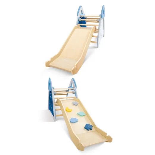Hape 4-in-1 Climb 'n' Slide Gym Set – Multi-Activity Wooden Play Center for Active Toddlers - Hape - Image 8