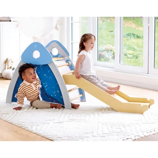 Hape 4-in-1 Climb 'n' Slide Gym Set – Multi-Activity Wooden Play Center for Active Toddlers - Hape - Image 13