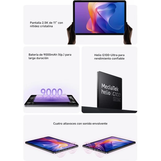 جهاز تابلت شاومي ريدمي باد 2 – شاشة 11 بوصة – معالج Helio G100-Ultra – تردد 90 هرتز - شاومي - Image 9