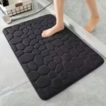 دعاسة حمام إسفنجية ناعمة بذاكرة شكل وتصميم حصى – تجفيف سريع، مقاومة للانزلاق، مثالية لأرضيات الحمام والمطبخ - ك ستور