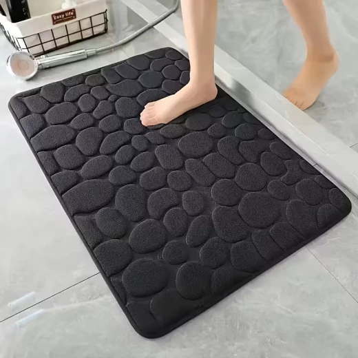 دعاسة حمام إسفنجية ناعمة بذاكرة شكل وتصميم حصى – تجفيف سريع، مقاومة للانزلاق، مثالية لأرضيات الحمام والمطبخ دعاسة حمام إسفنجية ناعمة بذاكرة شكل وتصميم حصى – تجفيف سريع، مقاومة للانزلاق، مثالية لأرضيات الحمام والمطبخ