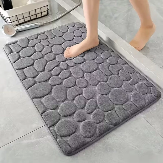 دعاسة حمام إسفنجية ناعمة بذاكرة شكل وتصميم حصى – تجفيف سريع، مقاومة للانزلاق، مثالية لأرضيات الحمام والمطبخ دعاسة حمام إسفنجية ناعمة بذاكرة شكل وتصميم حصى – تجفيف سريع، مقاومة للانزلاق، مثالية لأرضيات الحمام والمطبخ