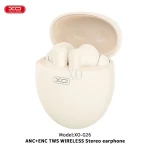 سماعة بلوتوث XO G26 TWS بلون البيج – بتقنية إلغاء الضوضاء ANC+ - إكس أو