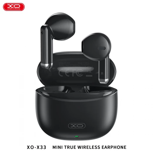 XO X33 Wireless Bluetooth Earphones with Charging Case Black XO X33 Wireless Bluetooth Earphones with Charging Case Black