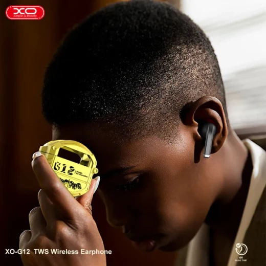 XO G12 Magic TWS Bluetooth Earphones with Charging Case - Wireless Audio Yellow - XO - Image 2