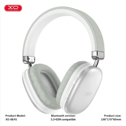 XO BE45 Beiguo Headband Bluetooth Headphones Silver