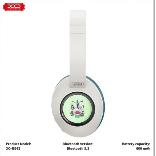 XO BE43 Foldable Stereo Wireless Headphones Green - 30 Hour Playtime - XO - Image 2