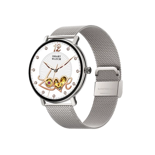 WiWU SW07 Smart Watch Silver/Gold 1.32" AMOLED Display BT Call - Wiwu - Image 2