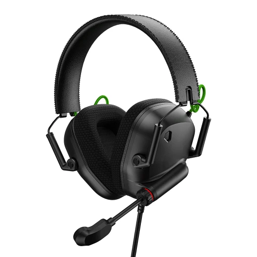 سماعة رأس WiWU Thunder GTD-02 بلوتوث للألعاب - أسود - متعدد المنصات سماعة رأس WiWU Thunder GTD-02 بلوتوث للألعاب - أسود - متعدد المنصات