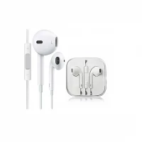 سماعات أذن وي وو EB101 بيضاء: صوت 3.5 ملم، تصميم Apple