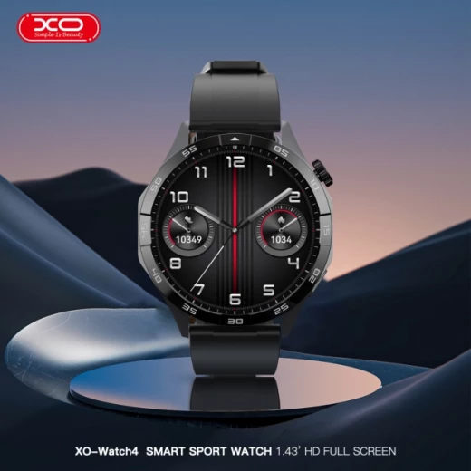 ساعة XO Watch4 AMOLED الرياضية الذكية للاتصال أسود شاشة 1.43" ساعة XO Watch4 AMOLED الرياضية الذكية للاتصال أسود شاشة 1.43"