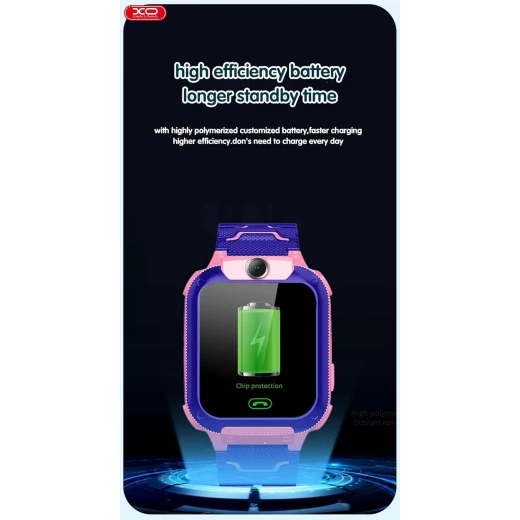 ساعة XO H100 الذكية للأطفال 2G - أزرق - تتبع نظام تحديد المواقع العالمي و SOS - إكس أو - Image 6