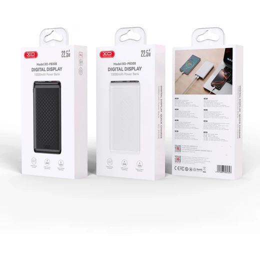XO PB308 10000mAh Power Bank 22.5W Fast Charging - White XO PB308 10000mAh Power Bank 22.5W Fast Charging - White