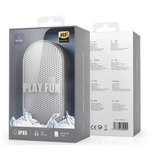 مكبر صوت وي وو Play Fun اللاسلكي المحمول H8 - مقاوم للماء 5 واط مكبر صوت وي وو Play Fun اللاسلكي المحمول H8 - مقاوم للماء 5 واط