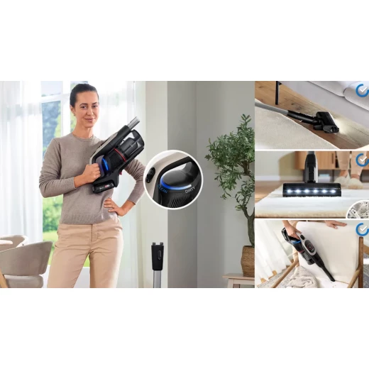 Bosch Unlimited 9 Black Cordless Handstick Vacuum Cleaner - Powerful Cleaning - BOSCH - Image 18