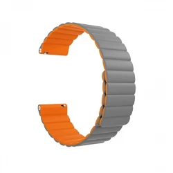 WIWU Magnetic Silicone Watch Band 42/44/45/49mm - Gray/Orange