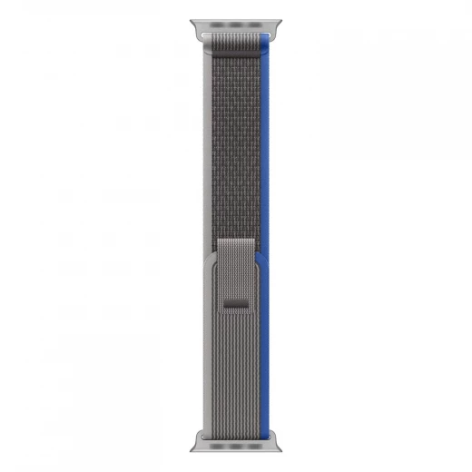 DUXDUCIS Apple Watch Trail Loop Blue/Grey Woven Nylon Strap 42-49mm - Image 2