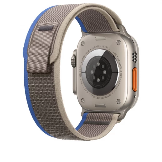 DUXDUCIS Apple Watch Trail Loop Blue/Grey Woven Nylon Strap 42-49mm - Image 3