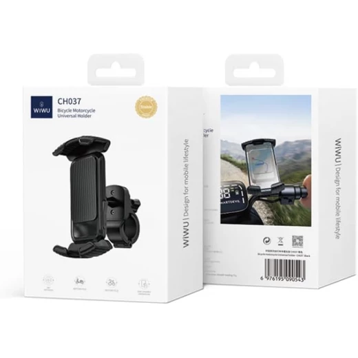 WIWU CH037 Bicycle Phone Holder - Secure & Adjustable Black - Wiwu - Image 2