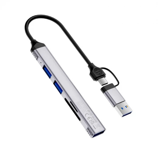 موزع وي وو ZOLO Wi-HB003 5 في 1 USB-C و USB - رمادي - وي وُو - Image 5