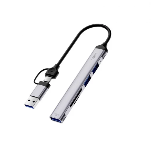 موزع وي وو ZOLO Wi-HB003 5 في 1 USB-C و USB - رمادي موزع وي وو ZOLO Wi-HB003 5 في 1 USB-C و USB - رمادي