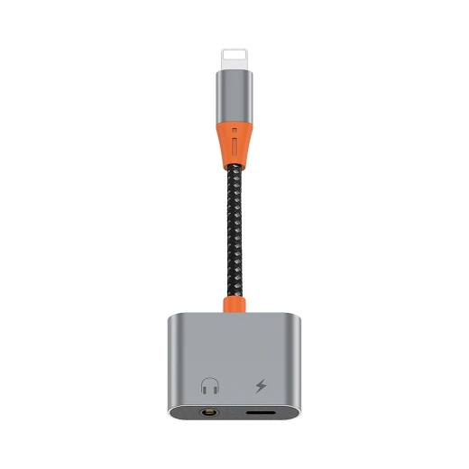 محول وي وو LT07 Lightning إلى 3.5 ملم Aux - رمادي - محول صوت - وي وُو - Image 2