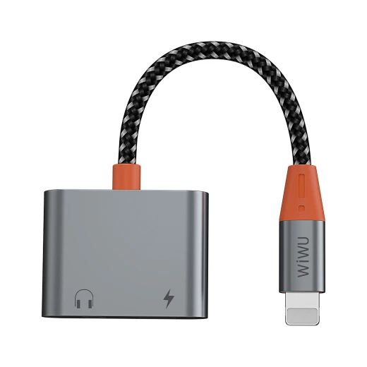 محول وي وو LT07 Lightning إلى 3.5 ملم Aux - رمادي - محول صوت - وي وُو - Image 3