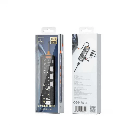 محور وي وو Cyber 7 في 1 USB-C - رمادي: وسّع إمكانيات الاتصال - وي وُو - Image 6
