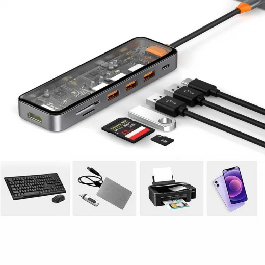 محور وي وو Cyber 7 في 1 USB-C - رمادي: وسّع إمكانيات الاتصال - وي وُو - Image 3