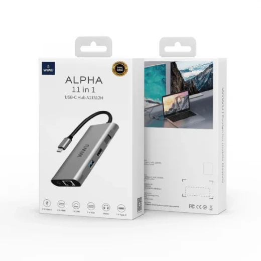 محول وي وو Alpha 11 في 1 USB-C: محول متعدد المنافذ لأجهزة الكمبيوتر المحمولة - وي وُو - Image 2