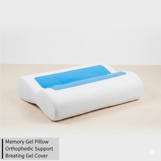Memory Gel Pillow – 40x160 cm | Orthopedic Full-Body Support Pillow, 12cm Height, Breathable & Anti-Heat