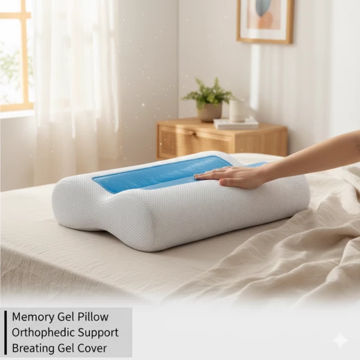 Memory Gel Pillow – 40x160 cm | Orthopedic Full-Body Support Pillow, 12cm Height, Breathable & Anti-Heat - Image 2