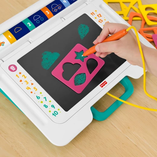 Fisher Price Learn & Doodle Desk: Mess Free LCD Writing Tablet for Kids Ages 3+ Portable Creative Play - Fisher-Price - Image 5