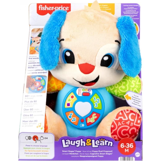 FisherPrice Smart Stages Puppy Musical Plush Toy for Babies 6+ Months Interactive Learning Toy - Fisher-Price - Image 5
