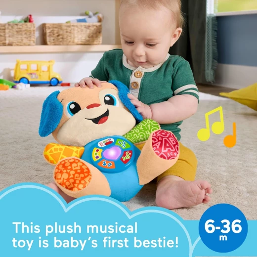 FisherPrice Smart Stages Puppy Musical Plush Toy for Babies 6+ Months Interactive Learning Toy - Fisher-Price - Image 2